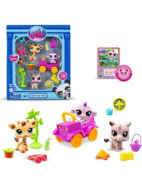 Safari Play Pack - Gen 7 Collectible Bobble Head Figures, Imagination Toy for